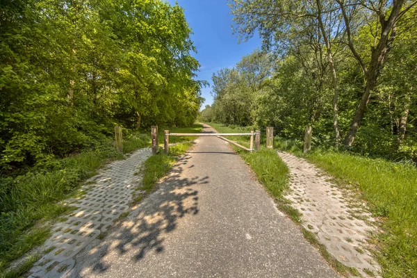 Passage Vélo Autour Route Fermeture Porte Pour Les Véhicules Motorisés — Photo