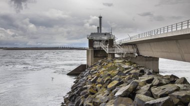 Oosterscheldekering: Zeeland, Hollanda Hollanda fırtına koruma Delta İnşaat