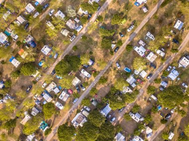 Kamp alanının havadan görünümü
