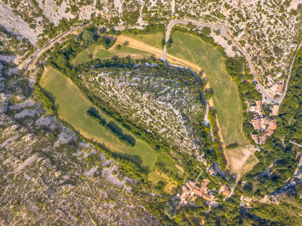 Aerial view of the Circus of Navacelles