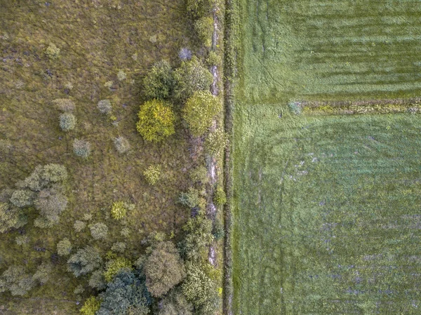 Naturaleza vs agricultura — Foto de Stock