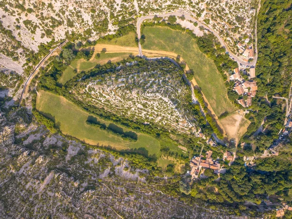 Aerial view of the Circus of Navacelles