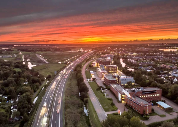 Luchtfoto Groningen City West — Stockfoto