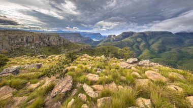 Blyde river canyon view from Lowveld clipart