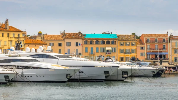 Luxury Yachts Saint Tropez Marina Cote Azur Southern France — Stock Photo, Image