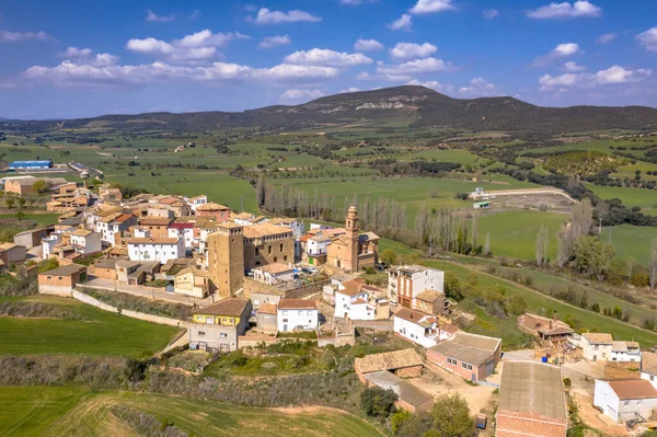 Aerial View Typical Village Baells Spanish Pyrenees Lleida Aragon Spain — Stock Photo, Image