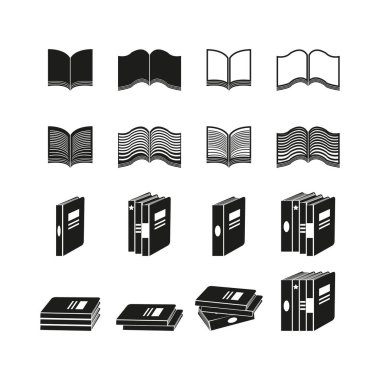 kitap simgeleri ayarlayın. vektör.