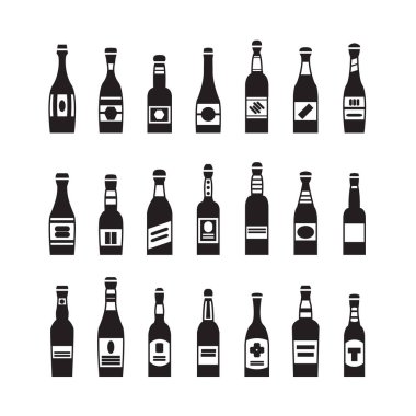 Çeşitli şişe vektör set