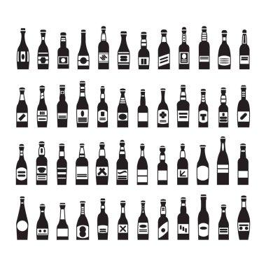 Çeşitli şişe vektör set