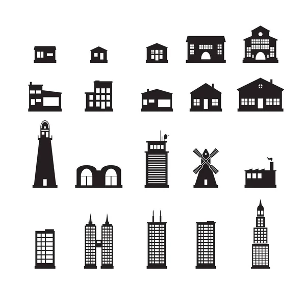 Conjunto Iconos Construcción Vector — Vector de stock