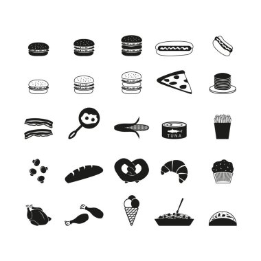 Gıda Icons set. Vektör.
