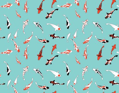 Koi balık seamless modeli