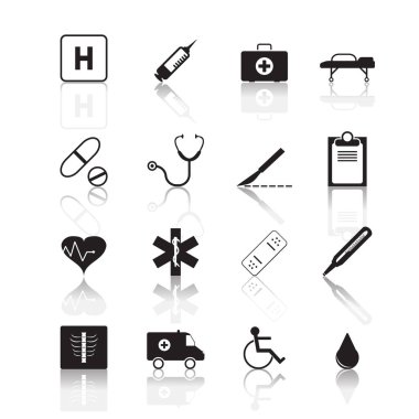 Tıp Icons set. Vektör.