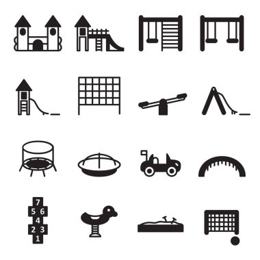 Çocuk Bahçesi Icon set. Vektör.
