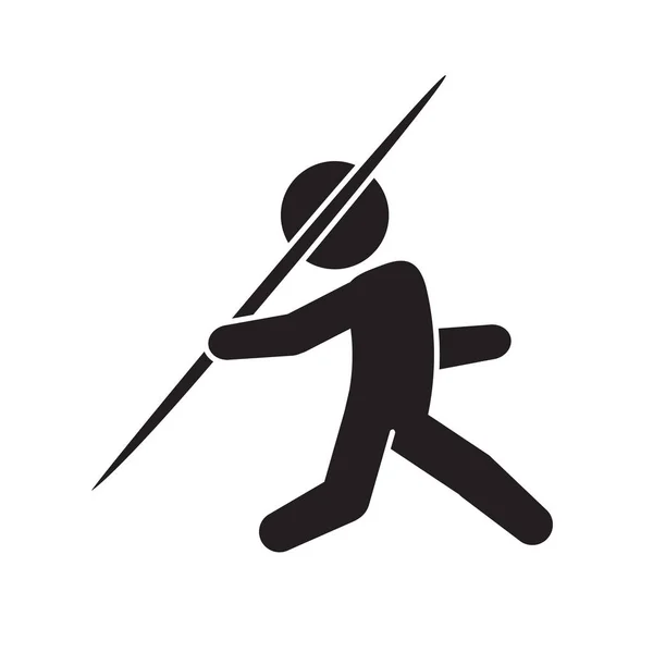 Javelin Throw Sports Icon Vector — Stock Vector