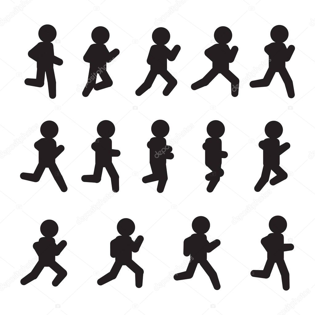 Vector illustration of Running Sequence Frames Icon 201905098
