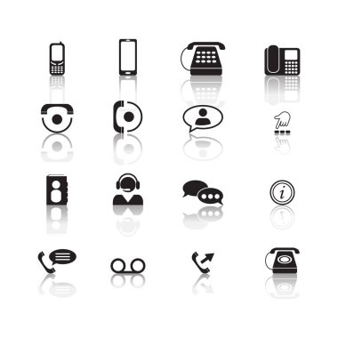 Telefon simgeler kümesi vektör Icon set.