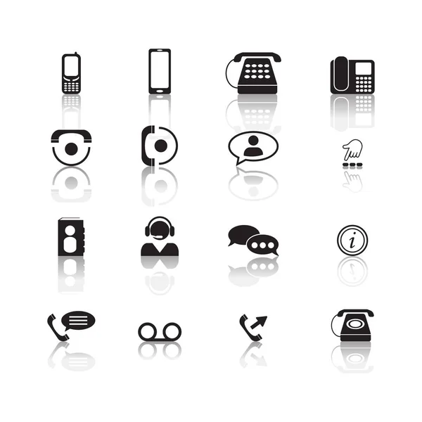 Telefon Symbole Setzen Vektor Symbole Setzen — Stockvektor