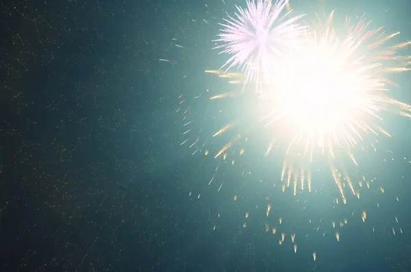 Artistic Night Sky Magic Bright Multiple Fireworks Abstract Stars Illustration — Stock Photo, Image
