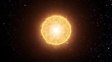 galaksideki Uzay tozu ile sıcak turuncu güneşin