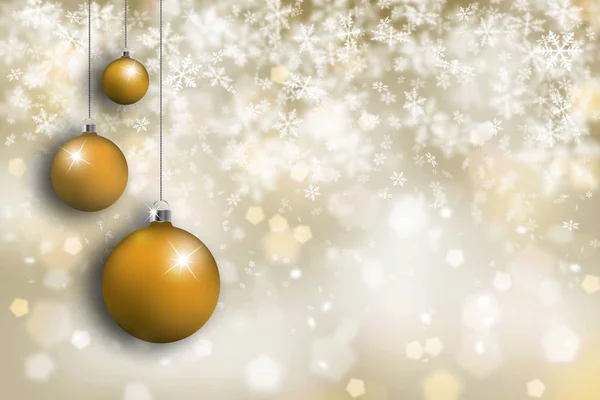 Фантастичні Абстрактні Сніжинки Золотими Висячими Різдвяними Лампочками — стокове фото