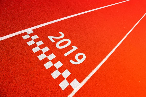 Kavramsal yeni yıl 2019 arka plan girme. Spor dekorasyon.