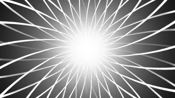 催眠の黒と白の螺旋パターンの抽象的な回転 シームレスなループ — ストック動画