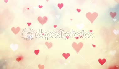 Kaplanmış bulanık Sevgililer günü kalpleri resimde arka plan renkli. 