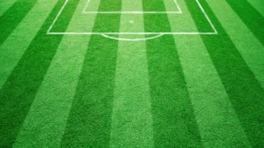 Futbol alan çim futbol topu haddeleme ile.