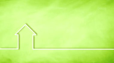 Eko yeşil ev simgesini bulanık kopya alan arka plan.