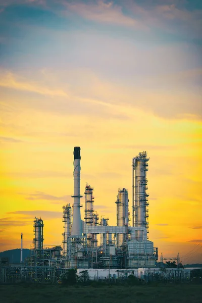 Oil Refinery Industry Oil Refinery Twilight — Stock Photo, Image