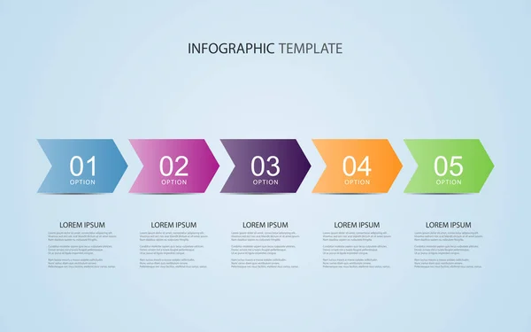 Business Data Abstract Elements Graph Diagram Steps Vector Template Presentation — Stock Vector