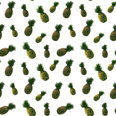 Ananas seamless modeli. Modern duvar kağıdı tekstıl