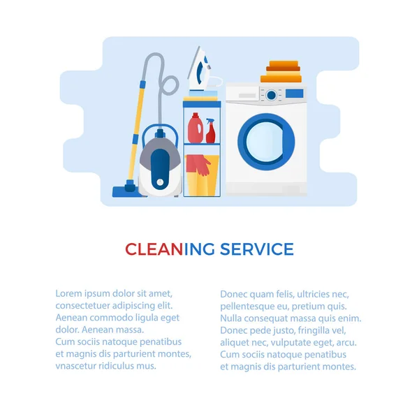 Impresa di pulizia banner con logo per impresa di pulizia — Vettoriale Stock