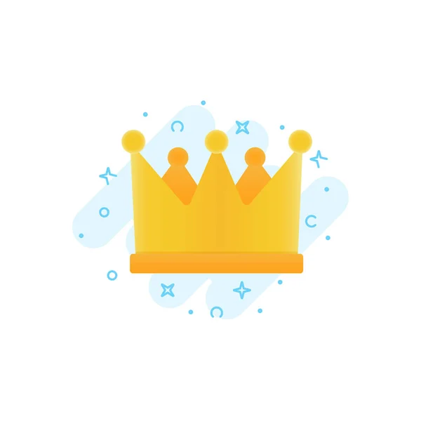 Gold crown vector flat icon, awards for winners — Stock Vector