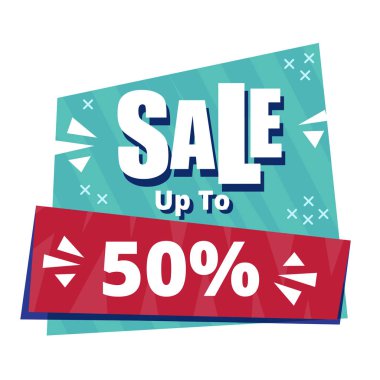 Satılık modern düz geometrik renk vektör Banner