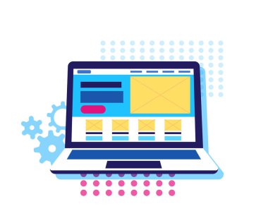 Ux, Ui için Web tasarım vektör web sitesi şablonu