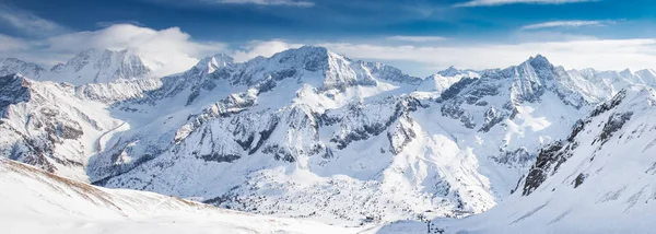 Utsikt Över Tonale Skidort Med Rätiska Alperna Tonale Pass Italien — Stockfoto