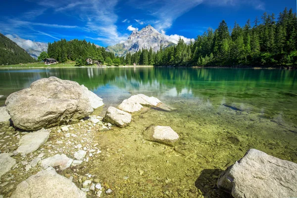 Arnisee Con Alpi Svizzere Arnisee Bacino Idrico Del Canton Uri — Foto Stock