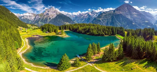Арнизи Швейцарскими Альпами Arnisee Является Водохранилищем Кантоне Ури Швейцария Европа — стоковое фото