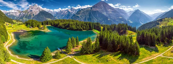 Arnisee Met Zwitserse Alpen Arnisee Een Stuwmeer Het Kanton Uri — Stockfoto