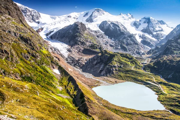 Steingletcher Con Steinsee Sustenpass Svizzera Europa — Foto Stock