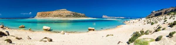 Lagoa Balos Ilha Creta Com Águas Límpidas Azuis Grécia Europa — Fotografia de Stock