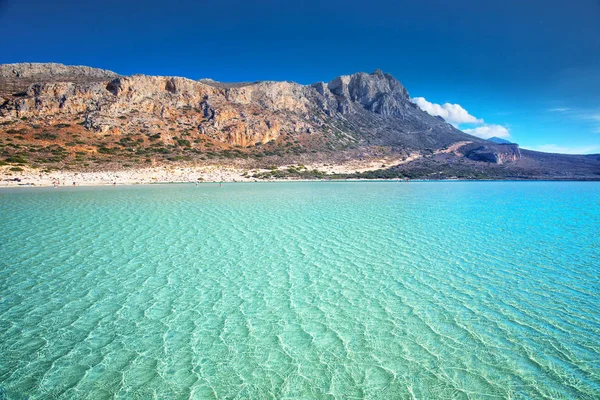 Balos Lagúna Kréta Szigetén Azure Tiszta Víz Görögországban Európában Crete — Stock Fotó