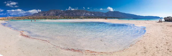 Elafonissi Plaj Azure Ile Crete Adada Temiz Yunanistan Avrupa Büyük — Stok fotoğraf