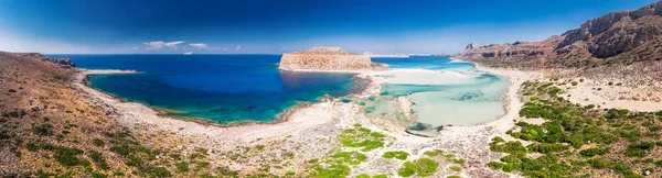 Lagoa Balos Ilha Creta Com Águas Límpidas Azuis Grécia Europa — Fotografia de Stock