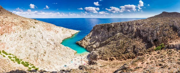 Seitan Plage Limania Sur Île Crète Avec Eau Claire Azur — Photo
