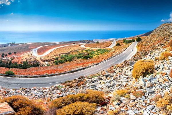 Road on Creta island, Greece, Europe.