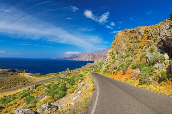 Vägen Creta Island Grekland Europa — Stockfoto