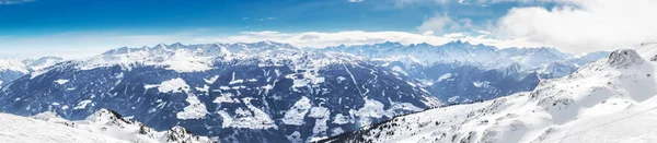 Ski Resort Covered Fresh Snow Tyrolian Alps Zillertal Austria Europe — Stock Photo, Image